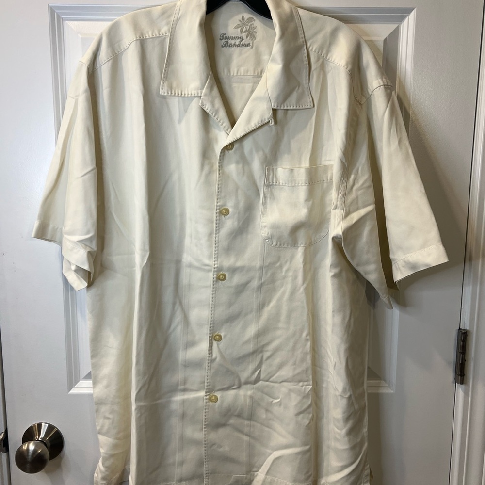 Tommy Bahama Men's Button Down Shirt in Cream